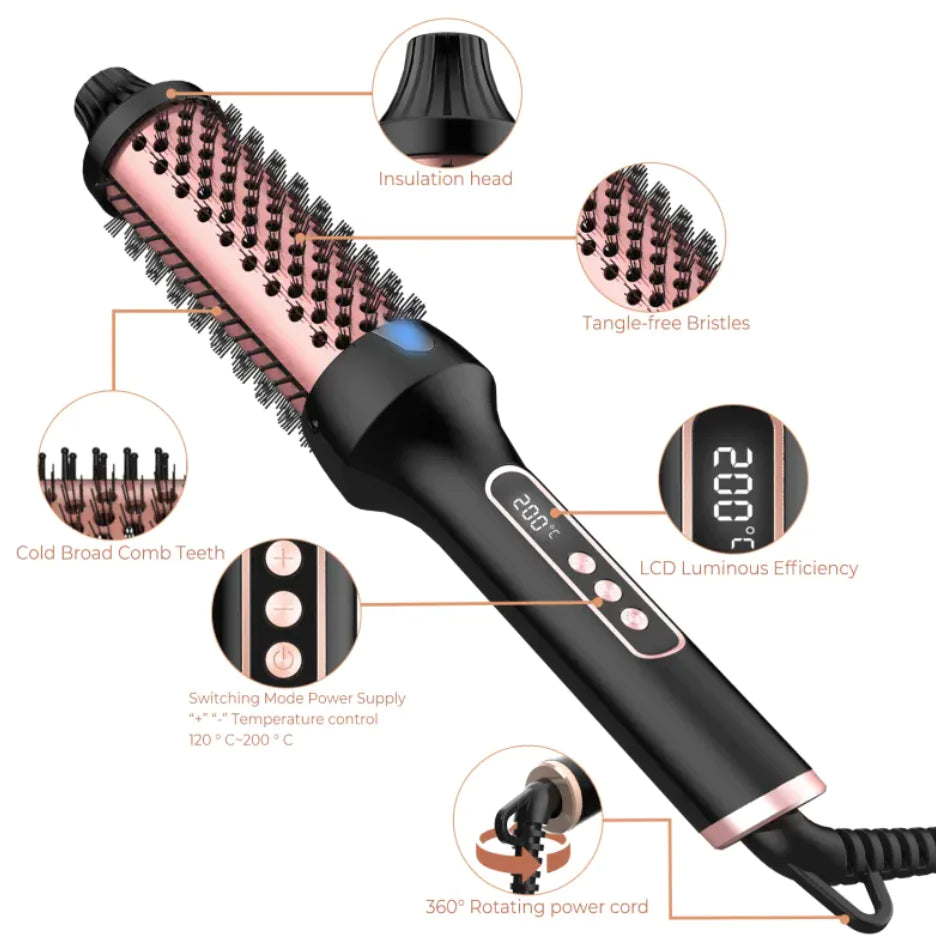 Hair Straightening & Curling Comb